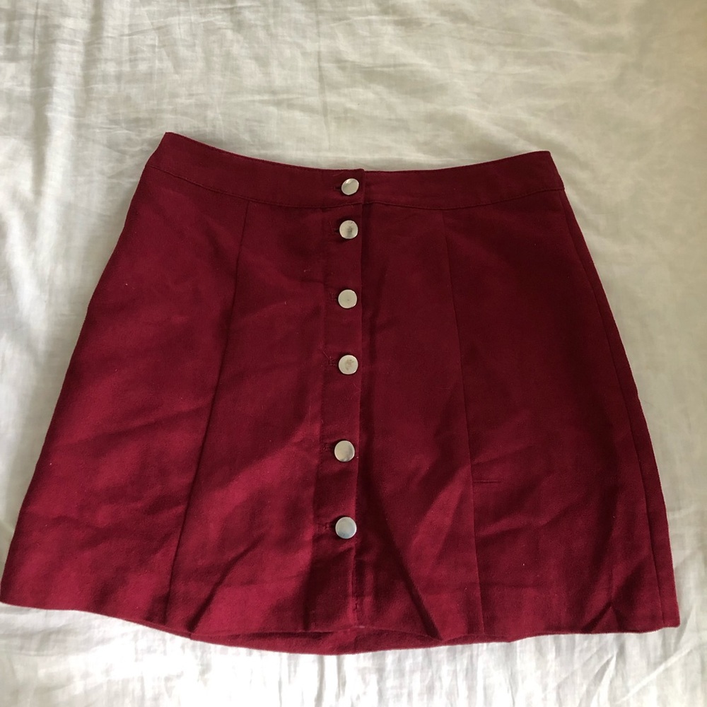 suede mini skirt